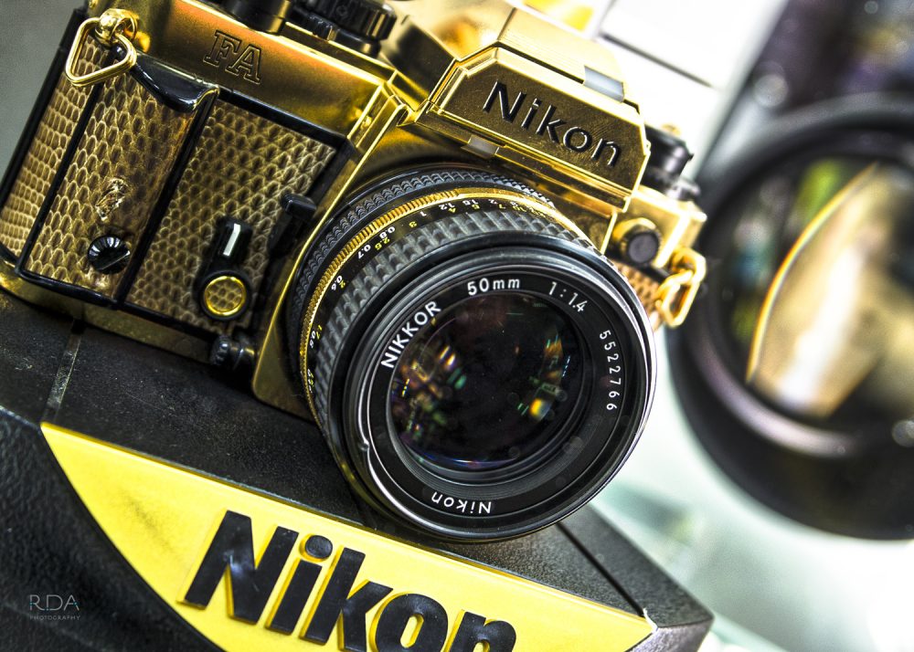 A gold Nikon