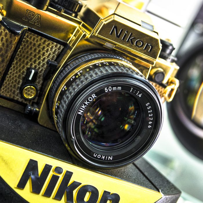 A gold Nikon